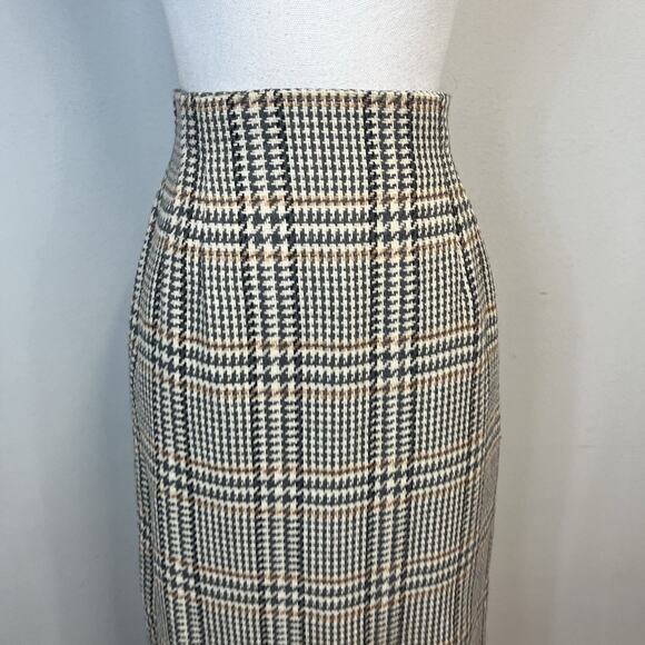 Vintage Norton McNaughton 2pc Skirt Suit sz 12 Pet Gray Brown Tweed Plaid Wool - Picture 9 of 13